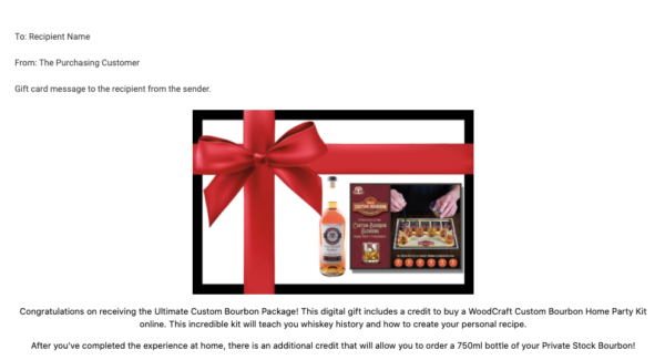 Ultimate Custom Bourbon Package Email